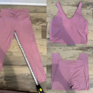 All in Motion Pink Mesh Activewear set size M
